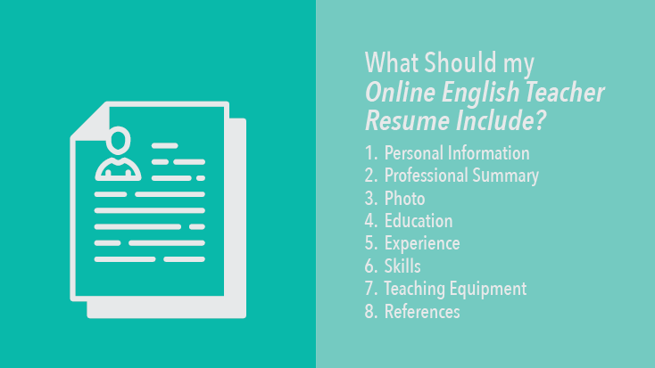 What Should my Online English Teacher Resume Include?